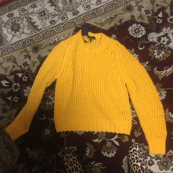 BNWT rag & bone gold open knit merino wool sweater - Picture 5 of 5